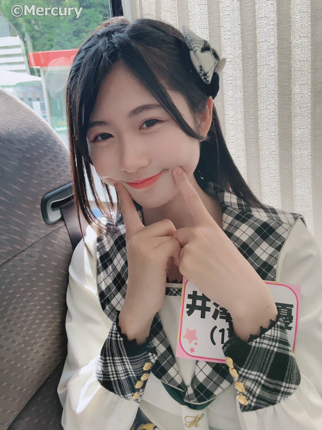 HKTサイン入りクッション　井澤美優 HKT48 嘯い 井澤美優 推しドリンクコースター